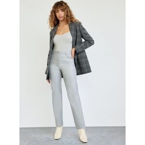 Aritzia Wilfred The Melina Pant Vegan Leather Gray Size 10